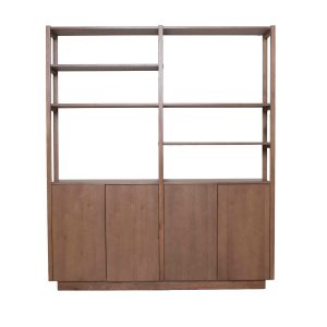 DÉJA Living Wandkast Levi Bruin Hout – 180x38x210cm DÉJA Living Wandkast Levi Bruin Hout – 180x38x210cm