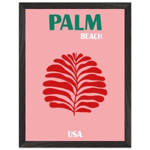 Artfulprints Poster met Lijst USA – Palm Beach – 30×40 cm – Roze Artfulprints Poster met Lijst USA – Palm Beach – 30×40 cm – Roze