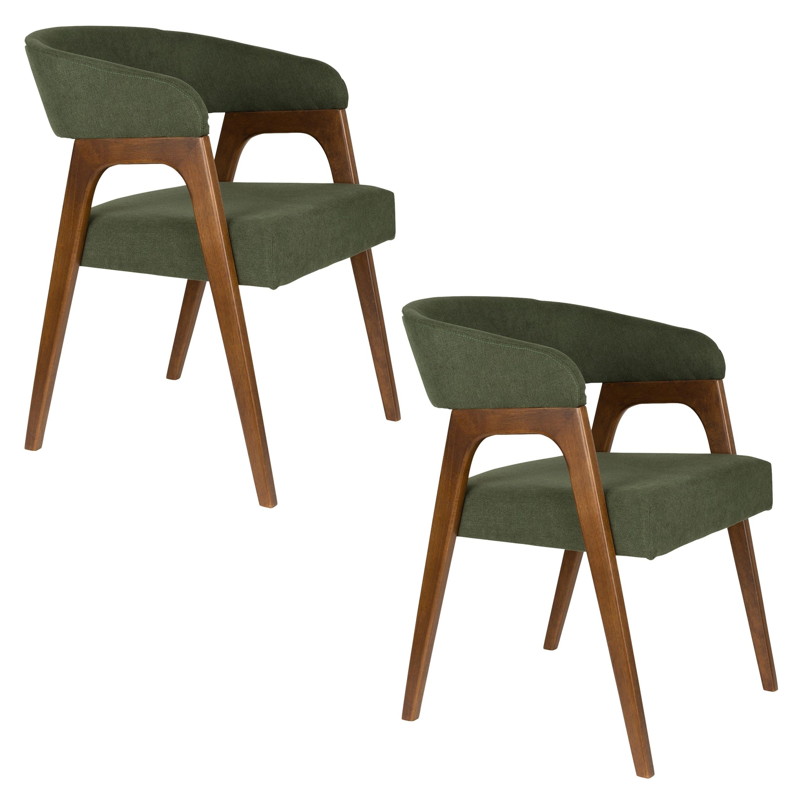 Dutchbone Adamello Eetkamertstoel Groen - Set van 2