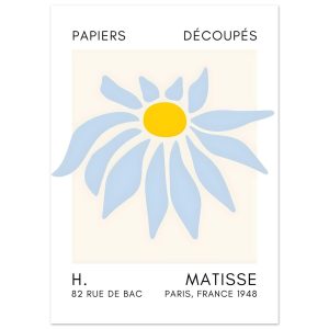 Artfulprints Poster Matisse – Deep sea dance light blue – 50×70 cm – B
