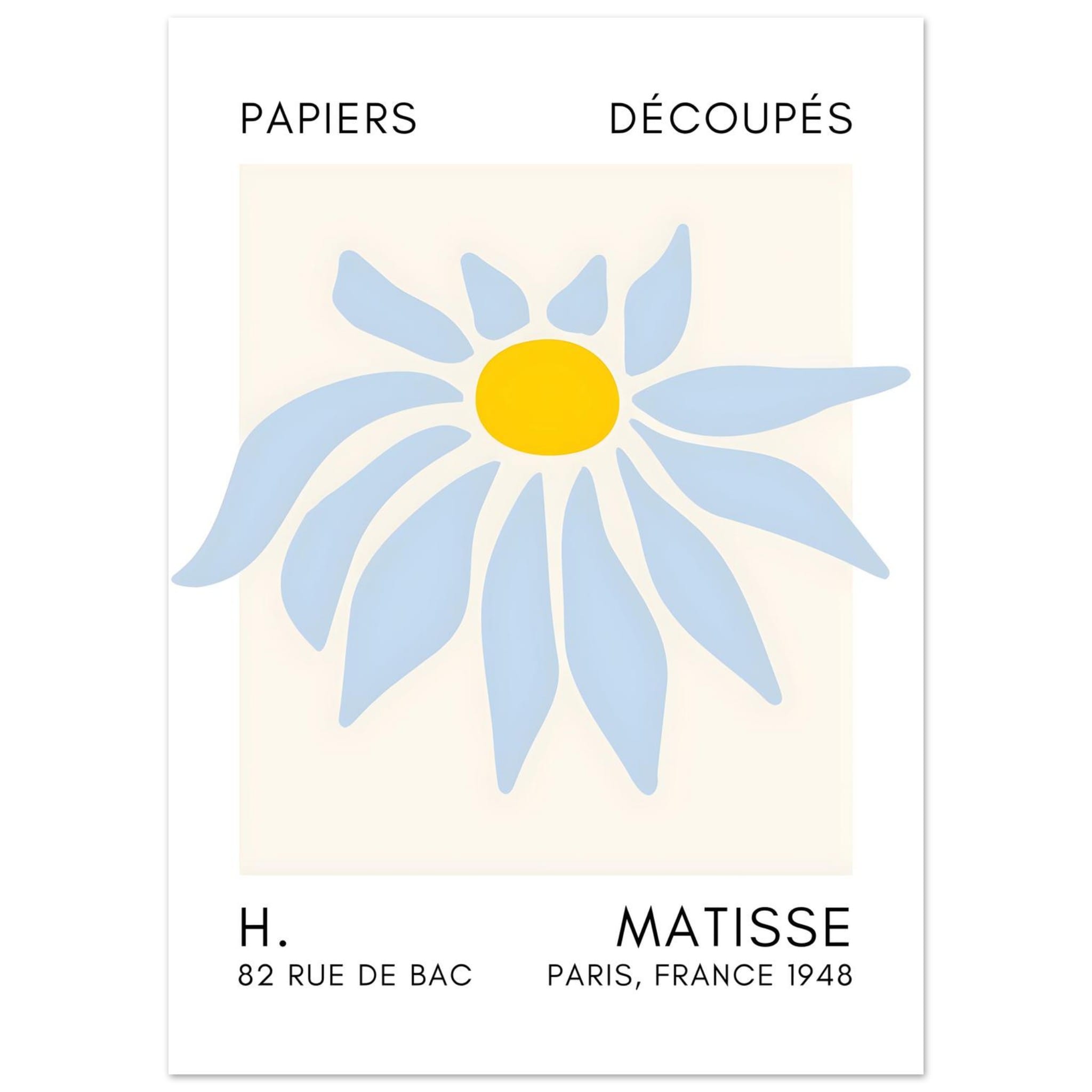 Artfulprints Poster Matisse – Deep sea dance light blue - 50x70 cm - B