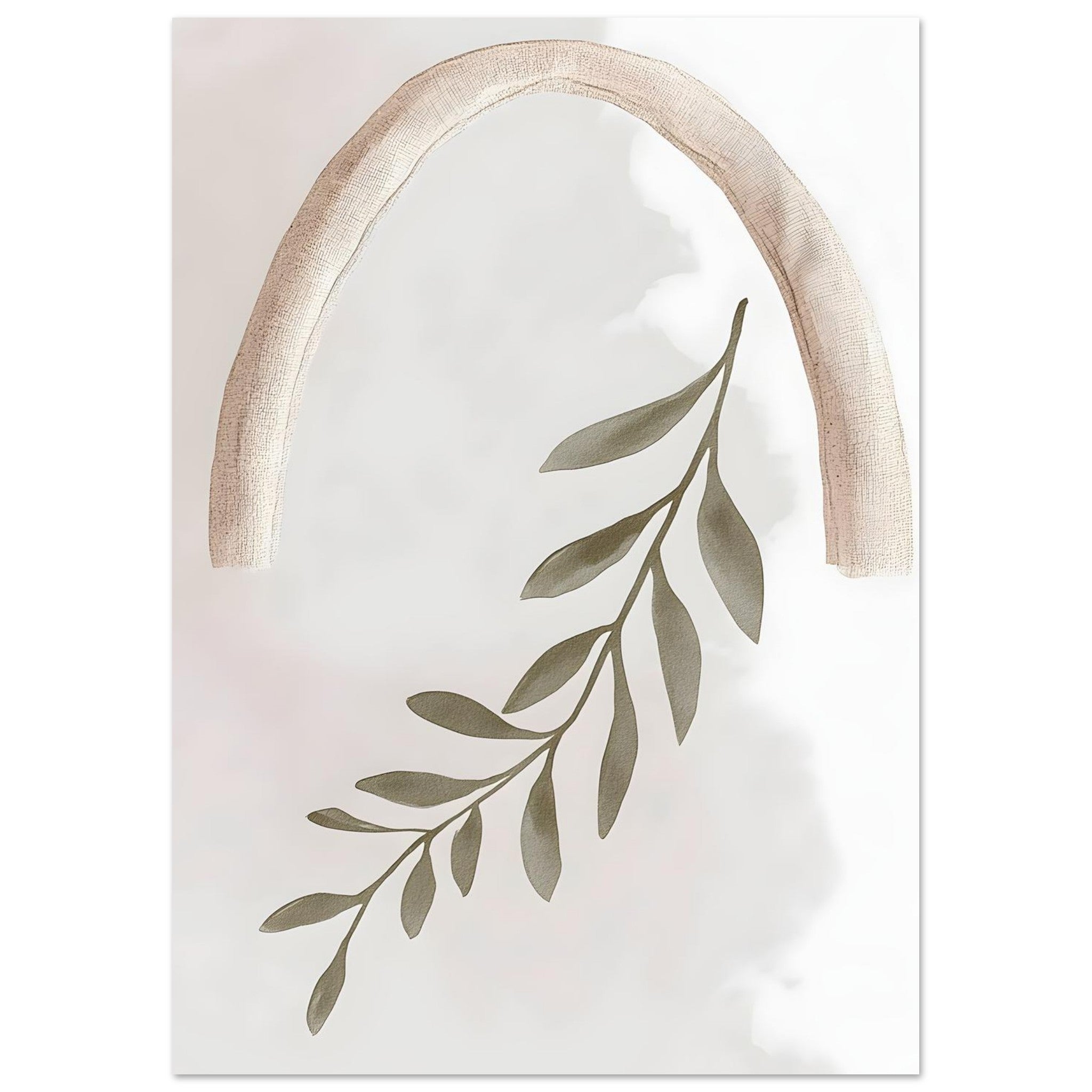 Artfulprints Poster Boho – Olive reach - A4 21x29.7 cm - Groen