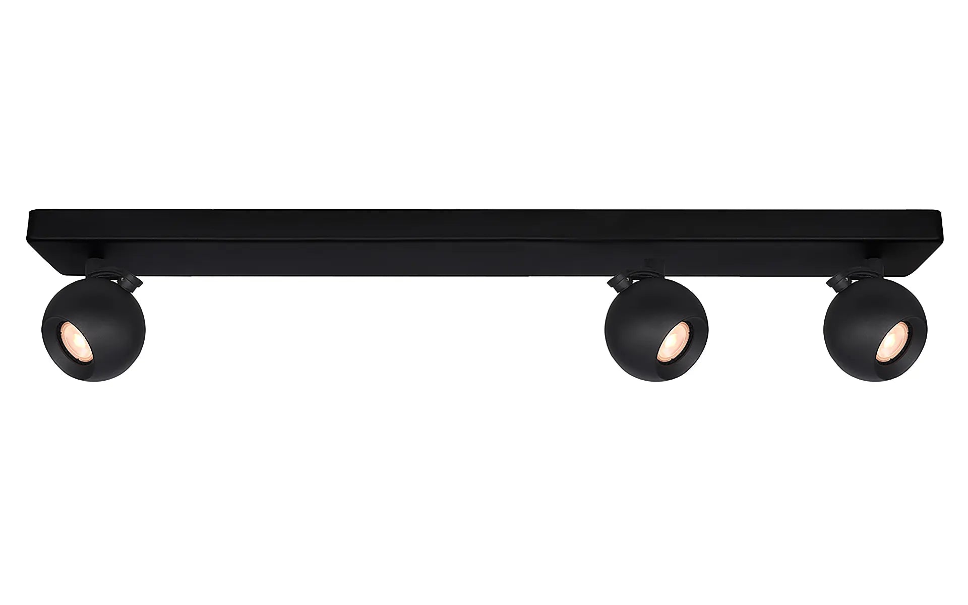 Artdelight spot Bolero - 3 lichts - 68 x 12.7 cm - zwart