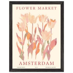 Artfulprints Poster met Lijst Flower market – Amsterdam I – 30×40 cm – Artfulprints Poster met Lijst Flower market – Amsterdam I – 30×40 cm –