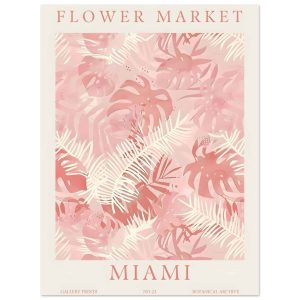 Artfulprints Poster Flower market – Miami – 30×40 cm – Roze Artfulprints Poster Flower market – Miami – 30×40 cm – Roze