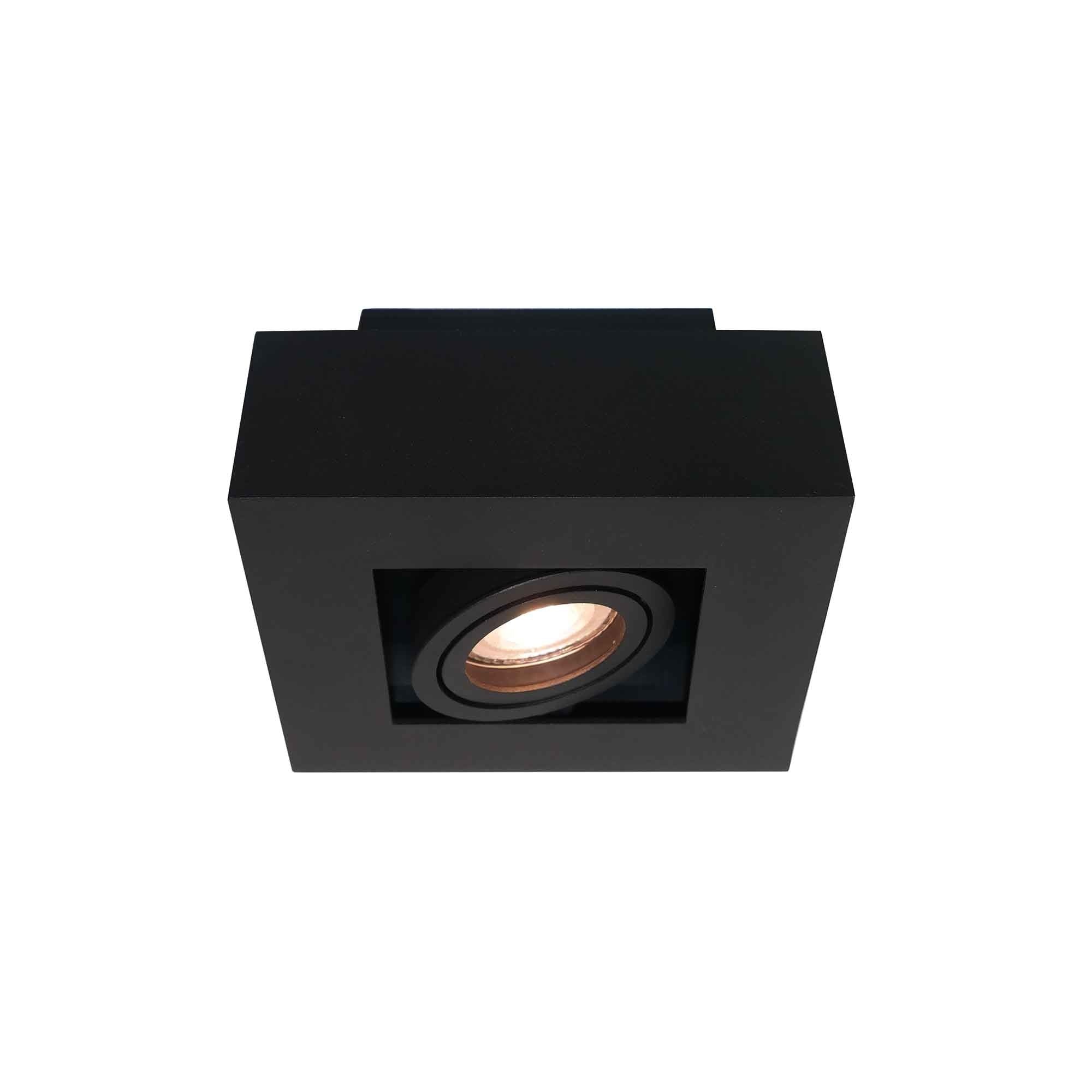 Artdelight spot Bosco - 1 lichts - 14 x 8.6 cm - zwart
