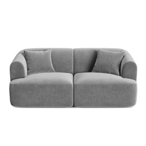 Cosmopolitan Design Modulaire bank Campi 2-zits, flueel grijs – 90×180 Cosmopolitan Design Modulaire bank Campi 2-zits, flueel grijs – 90×180