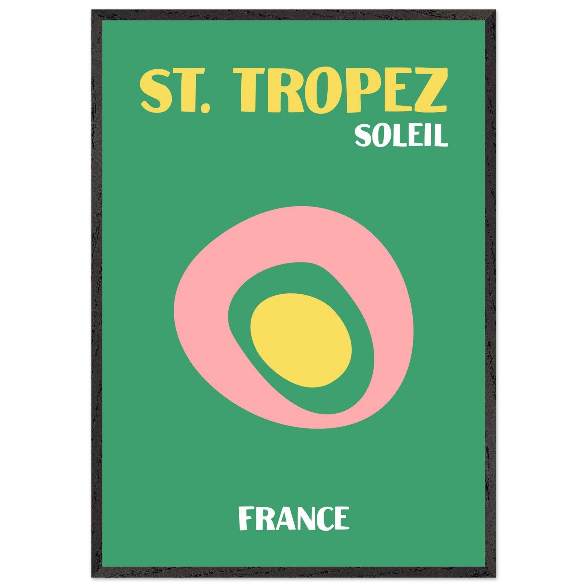 Artfulprints Poster met Lijst Frankrijk - St. Tropez - 70x100 cm - Gro