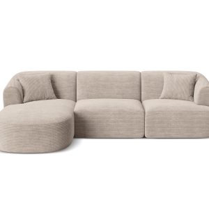 Cosmopolitan Design Modulaire hoekbank links Campi 4-zits, ribfluwelen Cosmopolitan Design Modulaire hoekbank links Campi 4-zits, ribfluwelen