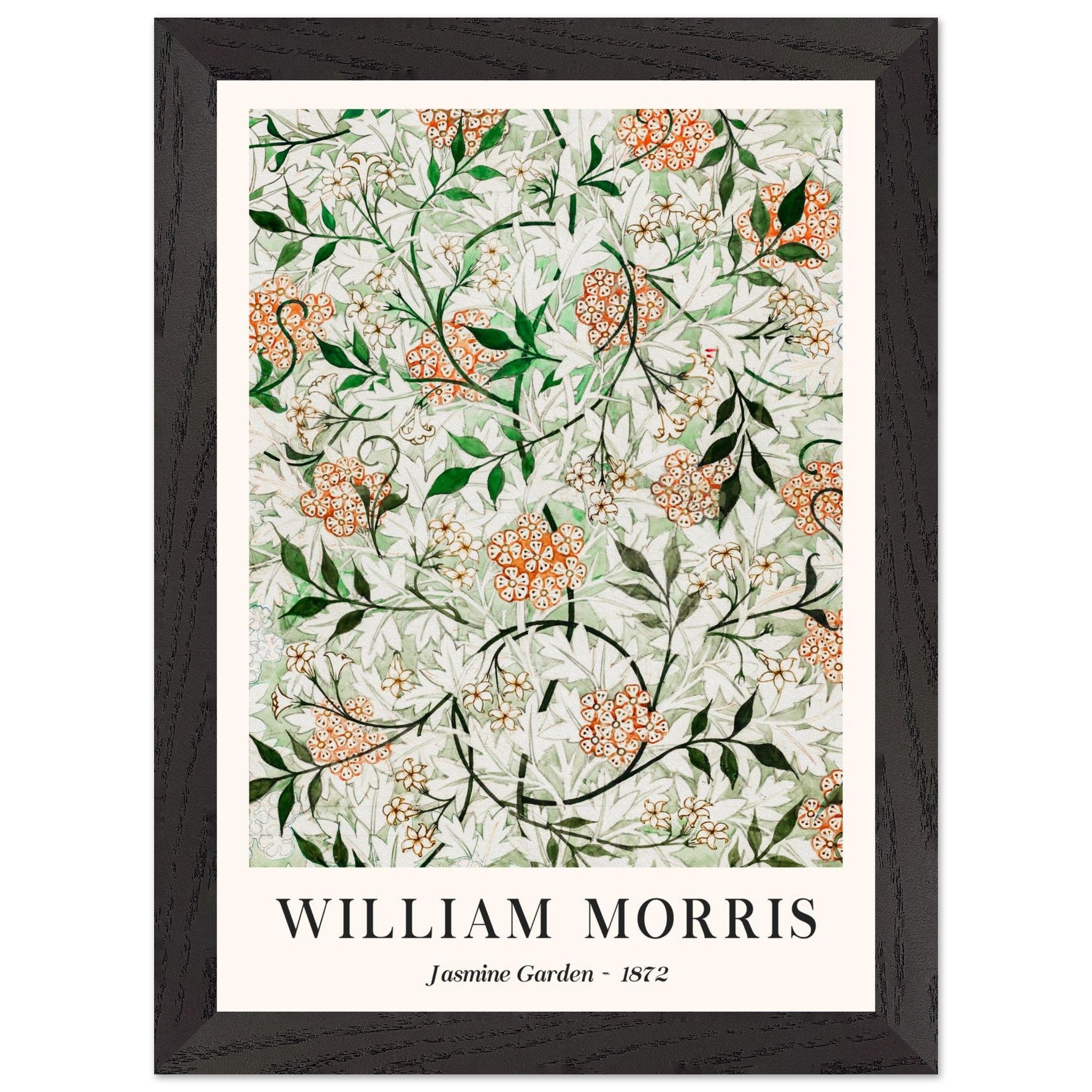 Artfulprints Poster met Lijst William Morris - Jasmine garden - A4 21x