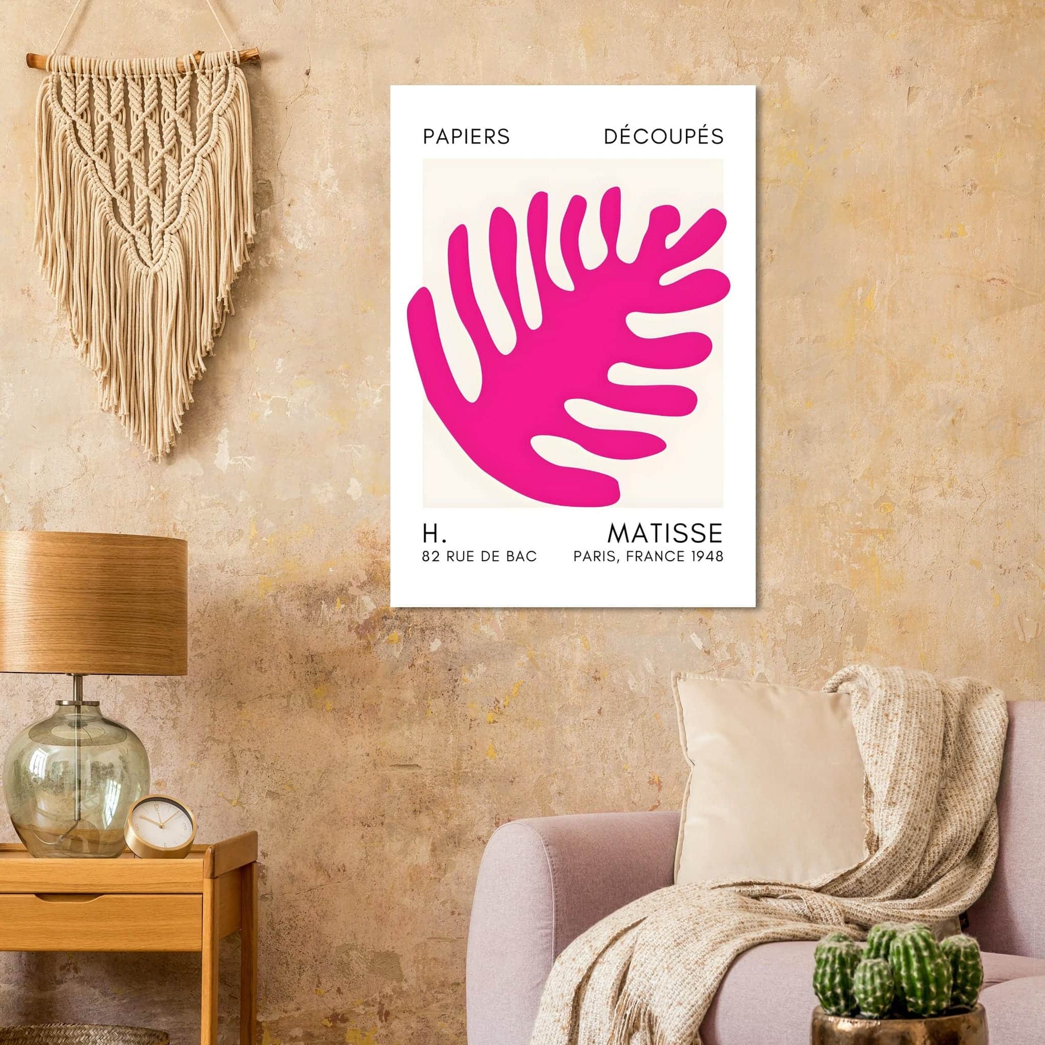 Artfulprints Poster Matisse – Coral bloom pink - 70x100 cm - Roze