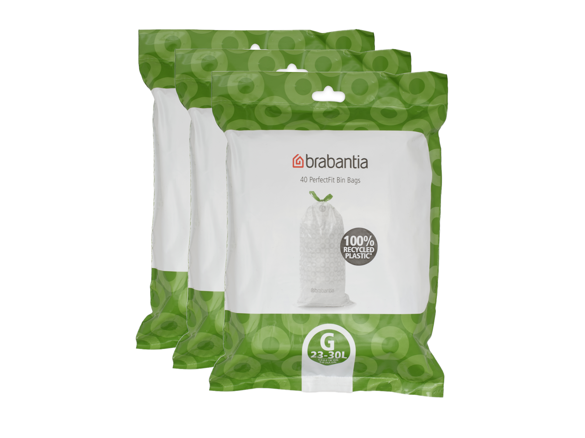 Brabantia PerfectFit Set van 3 - Vuilniszak dispenser pack - Code G -