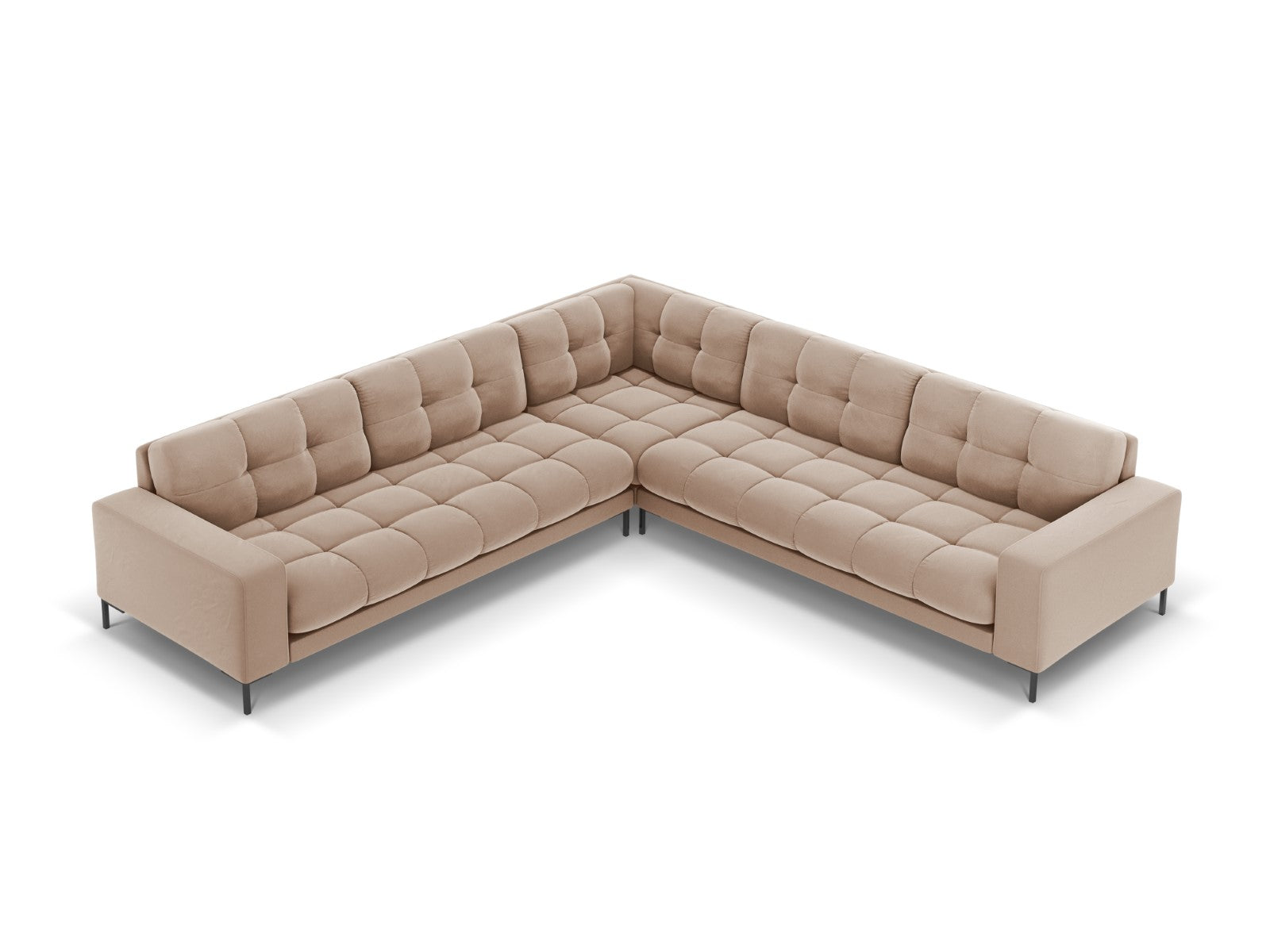Cosmopolitan Design Symmetrische hoekbank Bali 6-zits, flueel, beige -