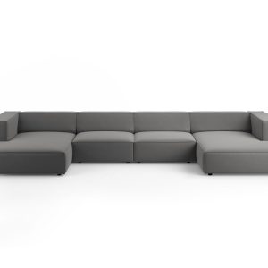 Cosmopolitan Design Panoramische bank Arendal 6-zits, flueel, cement – Cosmopolitan Design Panoramische bank Arendal 6-zits, flueel, cement –