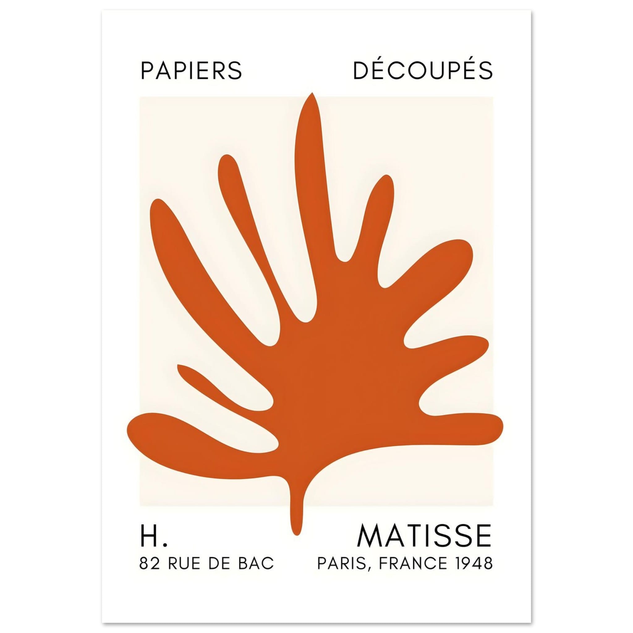 Artfulprints Poster Matisse – Coral drift orange - 70x100 cm - Oranje