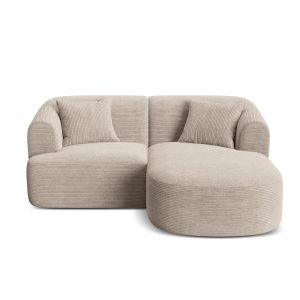 Cosmopolitan Design Modulaire hoekbank rechts Campi 3-zits, ribfluwele Cosmopolitan Design Modulaire hoekbank rechts Campi 3-zits, ribfluwele
