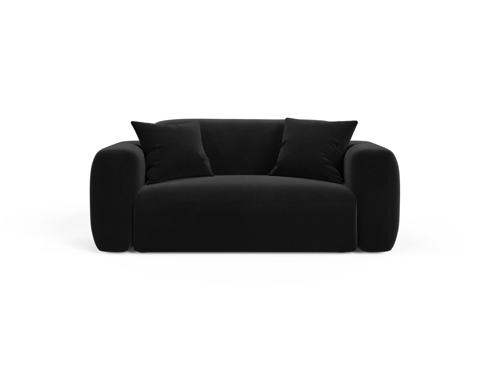 Cosmopolitan Design Modulaire bank Strino 2-zits, flueel zwart - 98x18