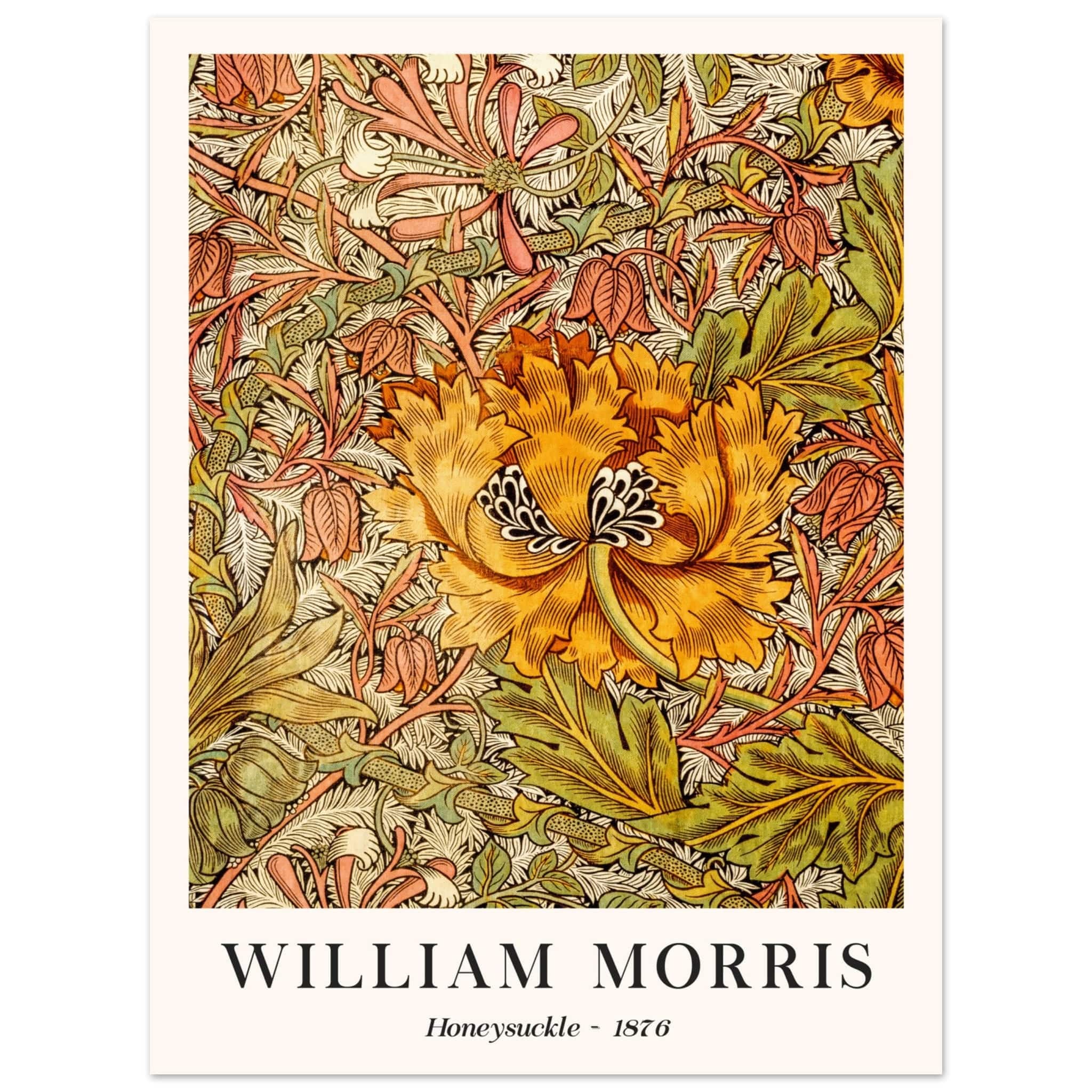 Artfulprints Poster William Morris - Honeysuckle II 1876 - 30x40 cm -