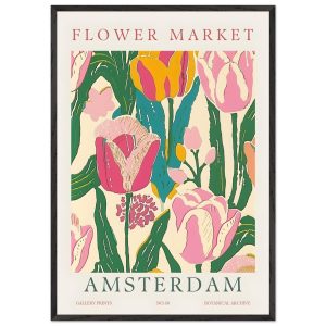 Artfulprints Poster met Lijst Flower market – Amsterdam II – 70×100 cm Artfulprints Poster met Lijst Flower market – Amsterdam II – 70×100 cm