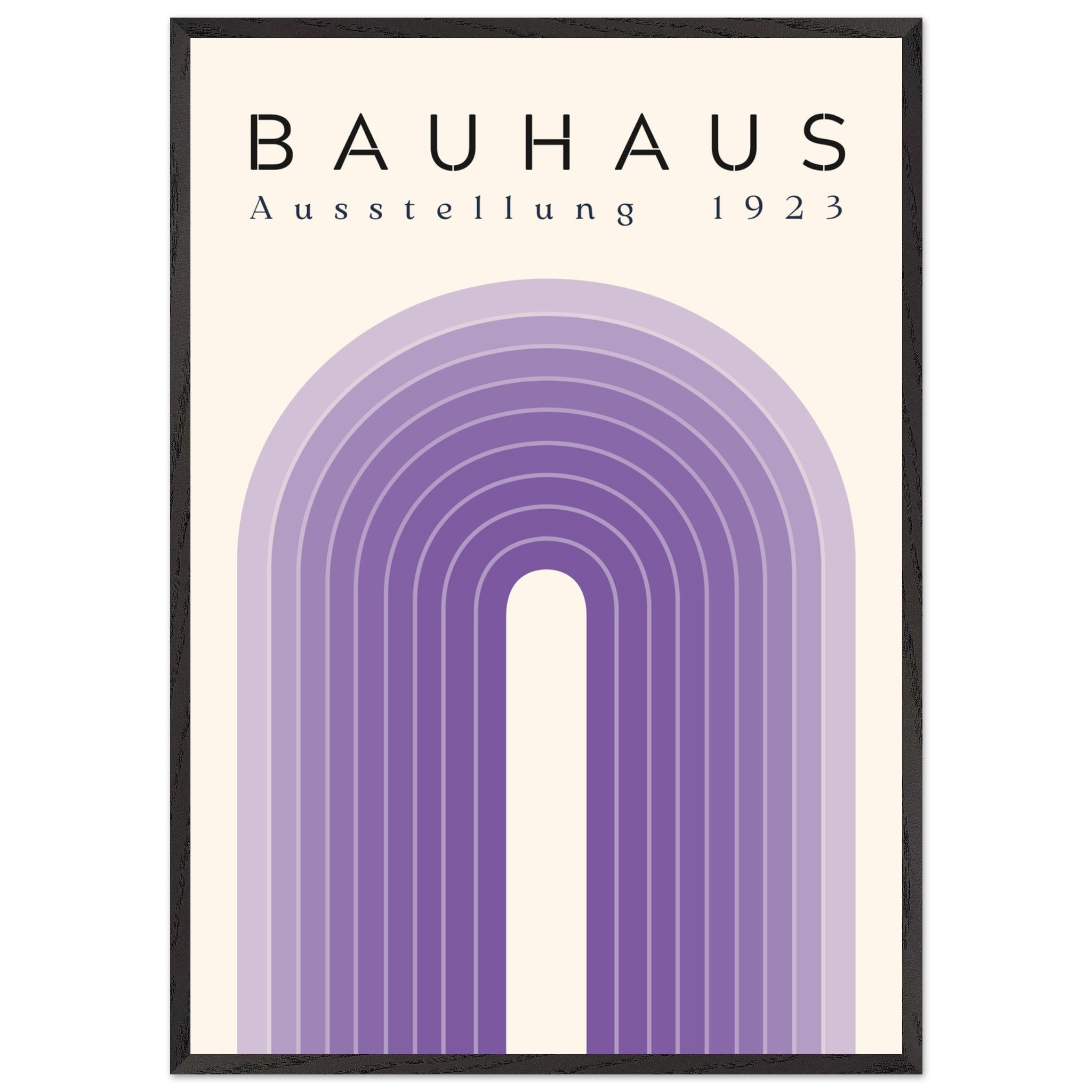 Artfulprints Poster met Lijst Bauhaus - Purple rainbow - 70x100 cm - P