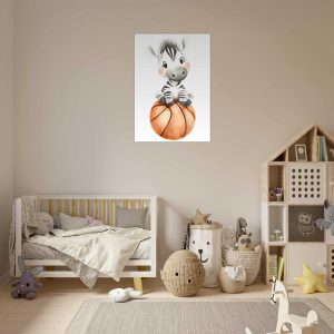 Artfulprints Poster Sportieve zebra – 70×100 cm – Meerkleurig Artfulprints Poster Sportieve zebra – 70×100 cm – Meerkleurig