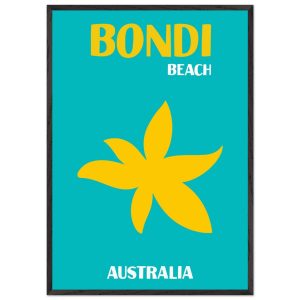 Artfulprints Poster met Lijst Australië – Bondi Beach – 70×100 cm – Tu