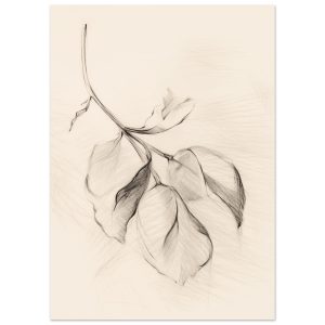 Artfulprints Poster Botanical branch – 50×70 cm – Zwart / Wit Artfulprints Poster Botanical branch – 50×70 cm – Zwart / Wit