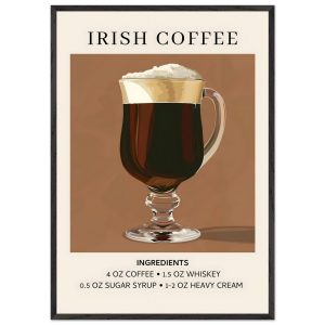 Artfulprints Poster met Lijst Irish Coffee – Ingrediënten – 70×100 cm Artfulprints Poster met Lijst Irish Coffee – Ingrediënten – 70×100 cm