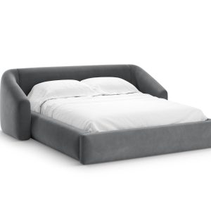 Cosmopolitan Design Opbergbed met hoofdeinde Campi 200x180cm flueel gr Cosmopolitan Design Opbergbed met hoofdeinde Campi 200x180cm flueel gr