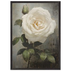 Artfulprints Poster met Lijst White rose – 50×70 cm – Wit Artfulprints Poster met Lijst White rose – 50×70 cm – Wit
