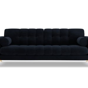 Cosmopolitan Design Bank Bali 4-zits, flueel, donkerblauw – 96x217x75c Cosmopolitan Design Bank Bali 4-zits, flueel, donkerblauw – 96x217x75c