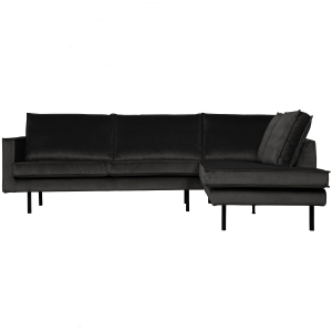 WOOOD hoekbank rechts Rodeo- Velvet – Antraciet – 85x266x86/213 WOOOD hoekbank rechts Rodeo- Velvet – Antraciet – 85x266x86/213