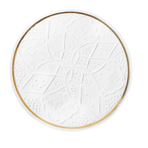 Chabi Chic Bord – Empreinte -wit/goud – keramiek – Ø 20 cm