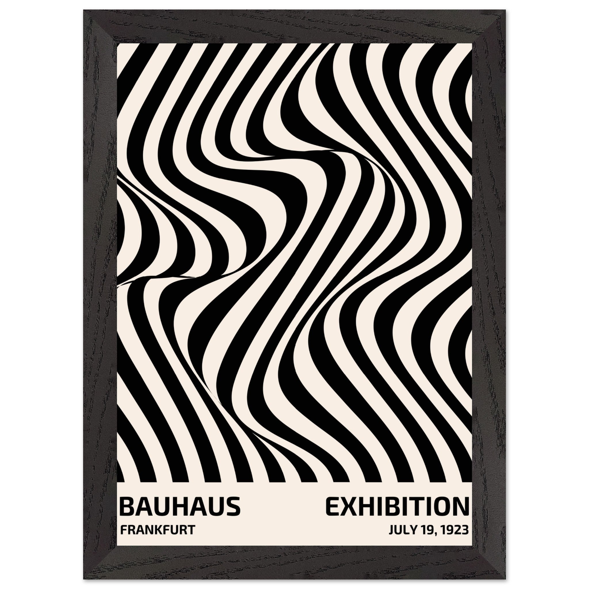 Artfulprints Poster met Lijst Bauhaus - Exhibition Frankfurt - A4 21x2