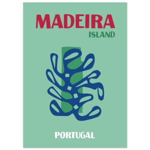Artfulprints Poster Portugal – Madeira – 50×70 cm – Groen