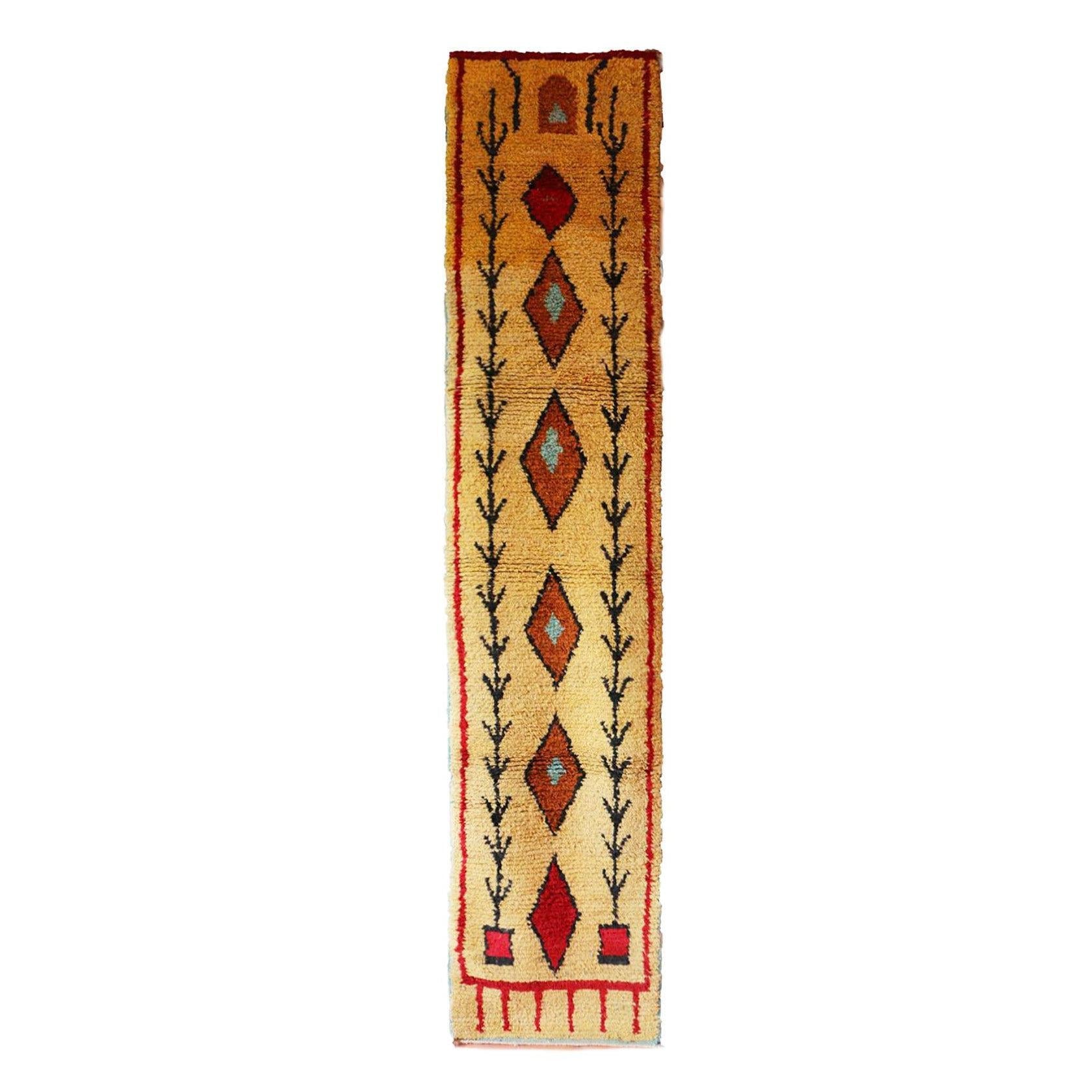 AFK Living vloerkleed Berber - handgemaakt - Wol - 73 x 343 cm