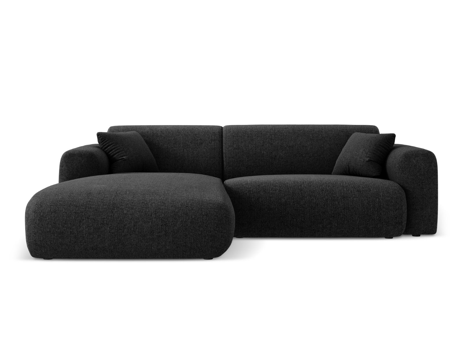 Cosmopolitan Design linker hoekbank Nolio 4-zits, chenille, zwart - 17