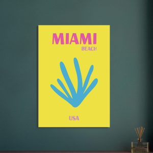 Artfulprints USA – Miami poster 70×100 cm Artfulprints USA – Miami poster 70×100 cm