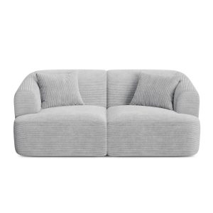 Cosmopolitan Design Modulaire bank Campi 2-zits, ribfluwelen geld – 90 Cosmopolitan Design Modulaire bank Campi 2-zits, ribfluwelen geld – 90