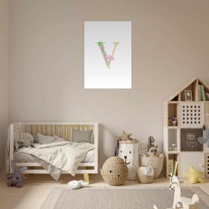 Artfulprints Poster Letter V kindernaam – 70×100 cm – Meerkleurig Artfulprints Poster Letter V kindernaam – 70×100 cm – Meerkleurig