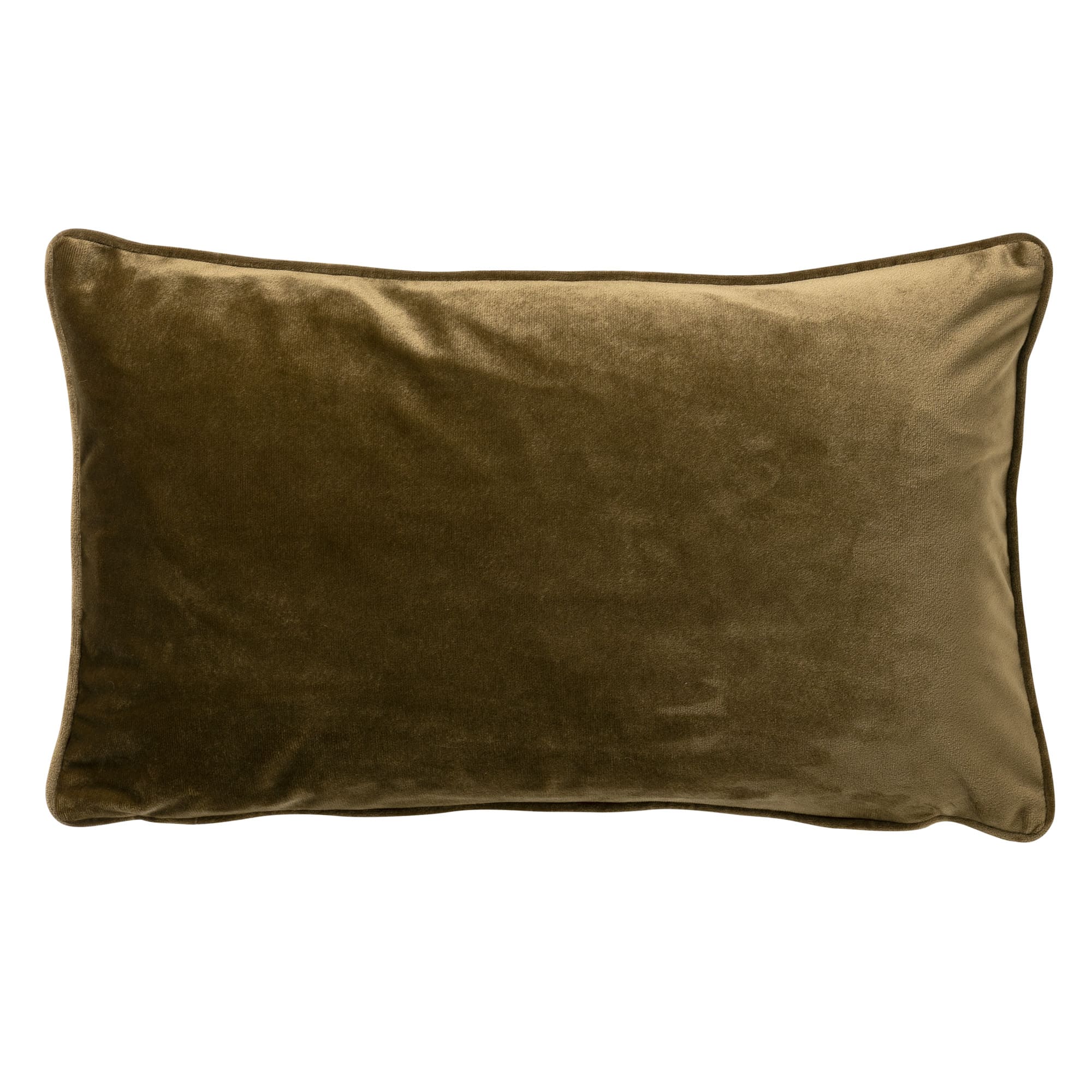 FINN - Sierkussen 30x50 cm - velvet - lendekussen - Military Olive - g