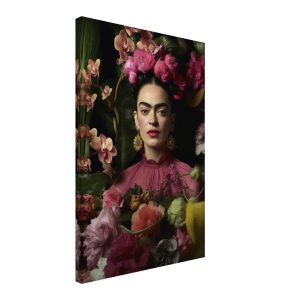 Artfulprints Canvas Frida Kahlo – Floral portrait canvas – 40×60 cm – Artfulprints Canvas Frida Kahlo – Floral portrait canvas – 40×60 cm –