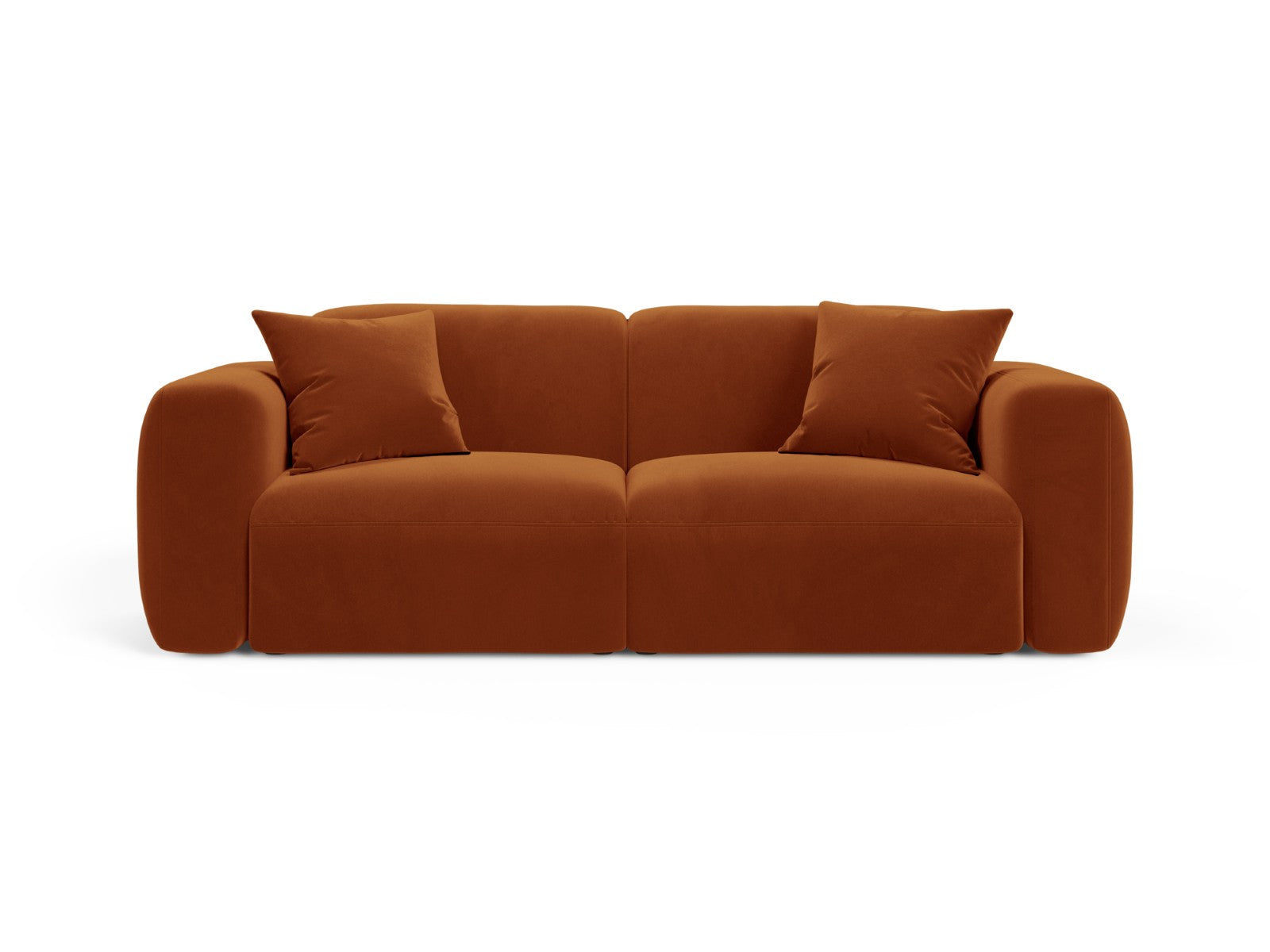 Cosmopolitan Design Modulaire bank Strino 3-zits, flueel terracotta -