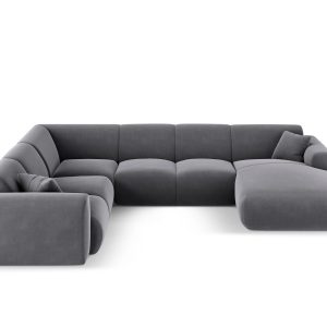 Cosmopolitan Design Panoramische hoekbank links Nolio 6-zits, flueel d Cosmopolitan Design Panoramische hoekbank links Nolio 6-zits, flueel d