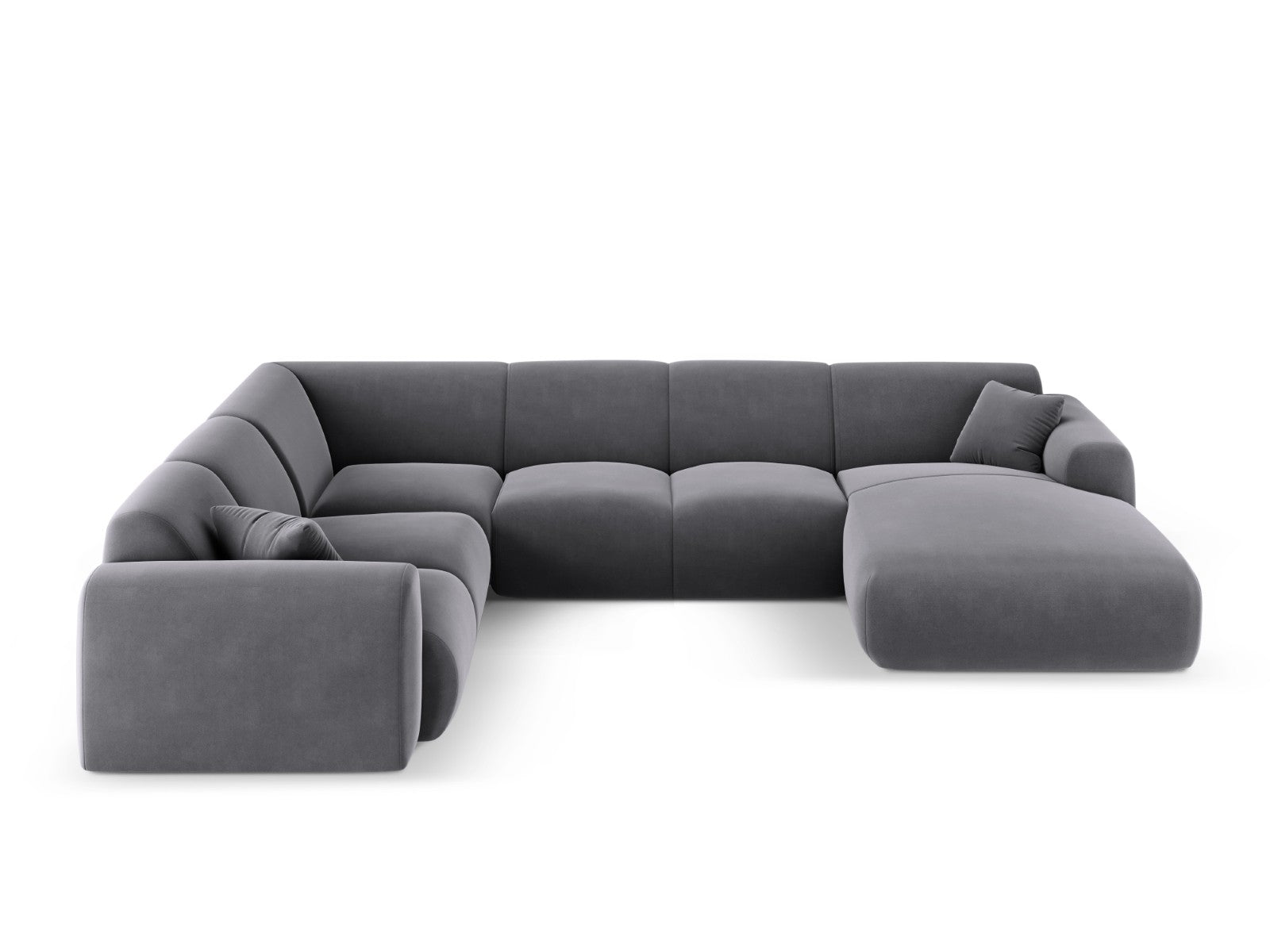 Cosmopolitan Design Panoramische hoekbank links Nolio 6-zits, flueel d