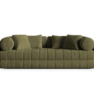 Cosmopolitan Design Converteerbare bank Kemi 3-zits, flueel groente –