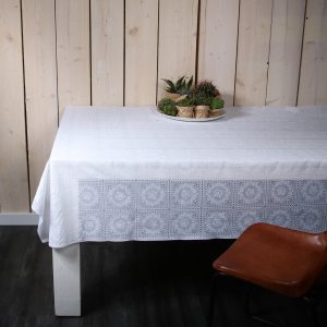Art for the Home Tafelzeil – Kant – Wit – 180×140 cm Art for the Home Tafelzeil – Kant – Wit – 180×140 cm