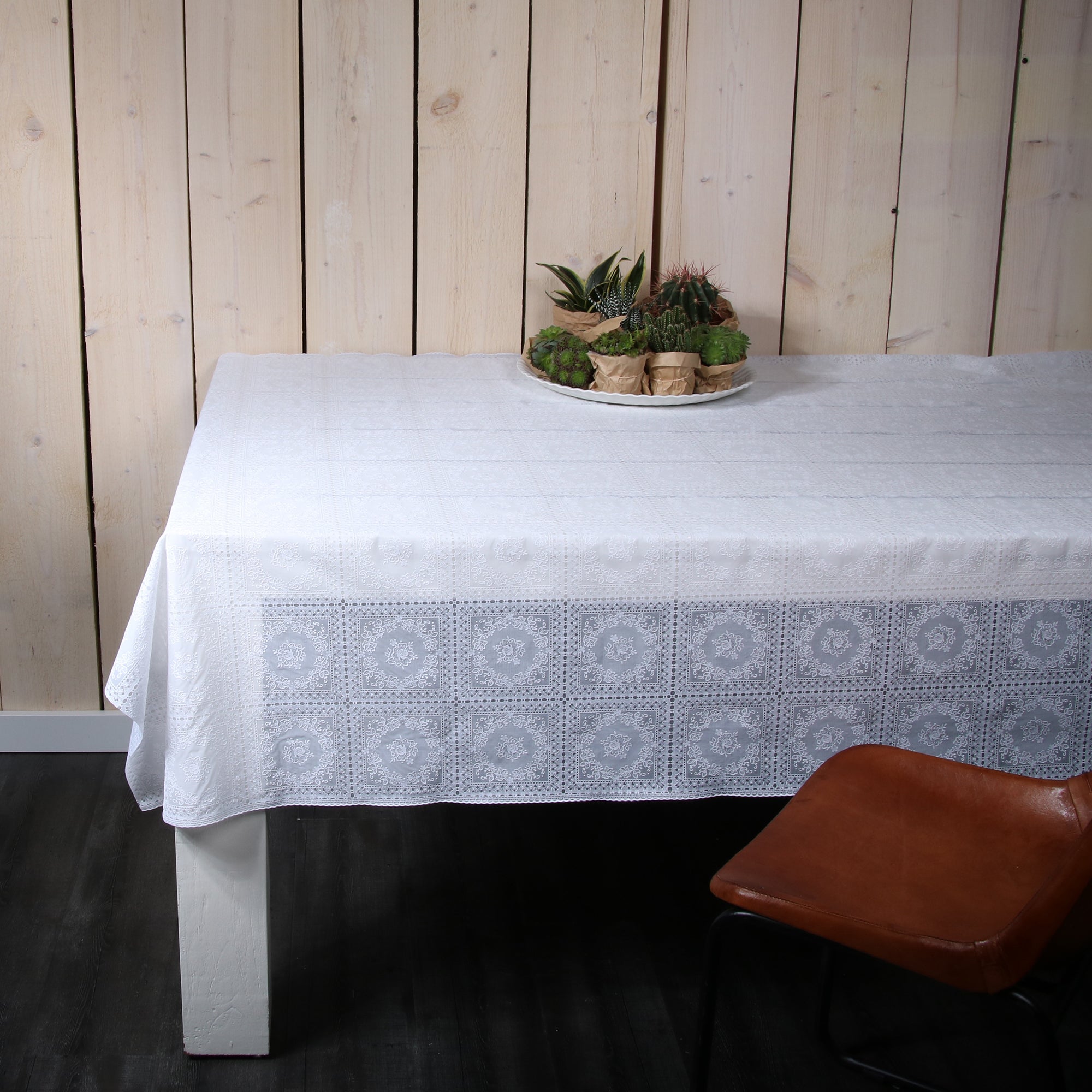 Art for the Home Tafelzeil - Kant - Wit - 180x140 cm