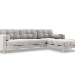 Cosmopolitan Design rechter hoekbank Bali 5-zits, flueel, geld – 185×2 Cosmopolitan Design rechter hoekbank Bali 5-zits, flueel, geld – 185×2
