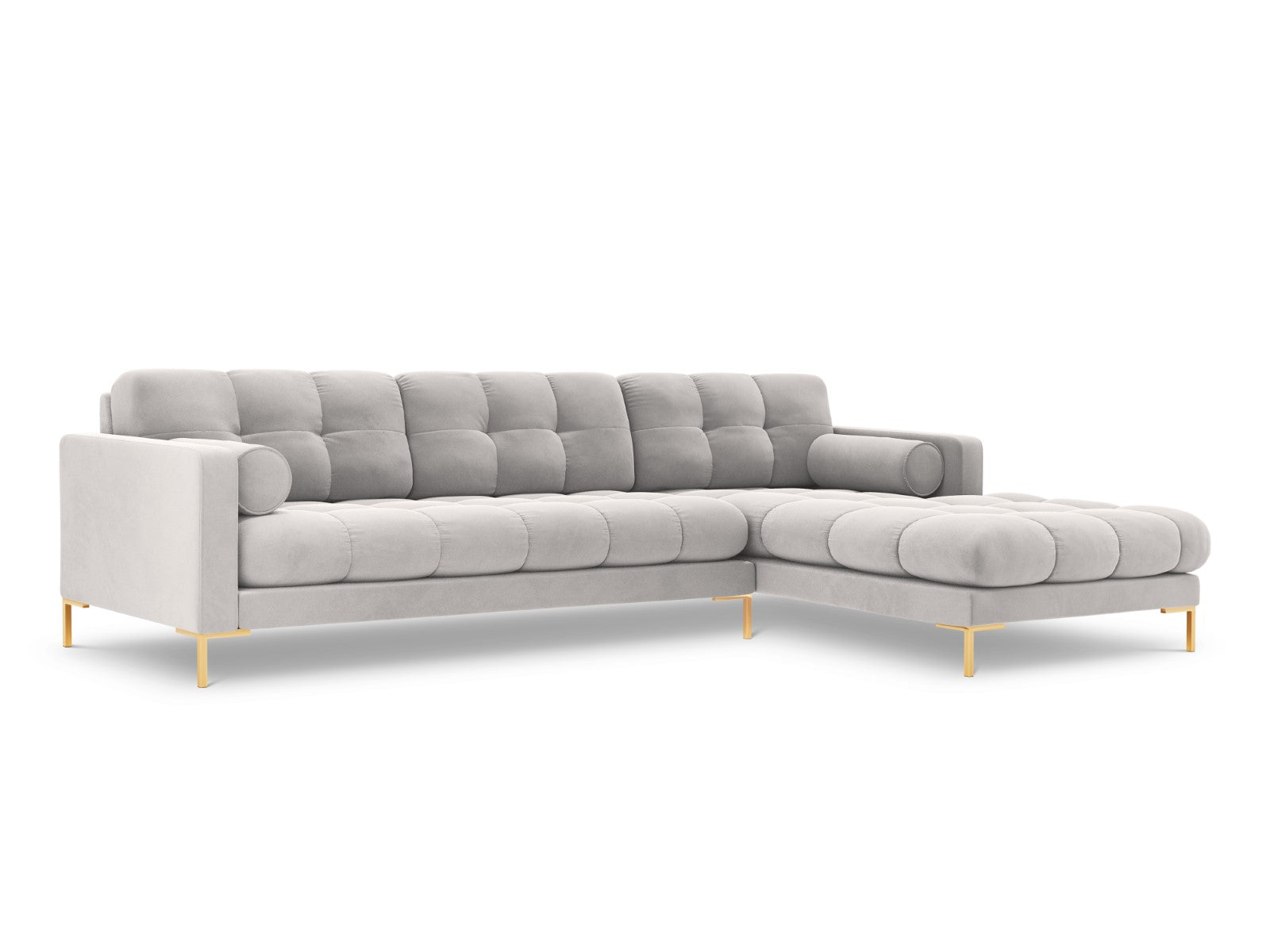Cosmopolitan Design rechter hoekbank Bali 5-zits, flueel, geld - 185x2